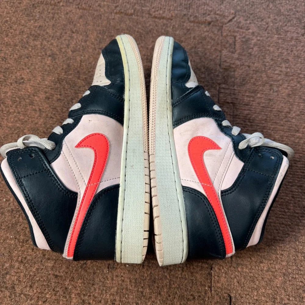 C+ shoes Jordan 1 Mid Arctic Orange Black Anthracite 554725-604 Youth 4Y